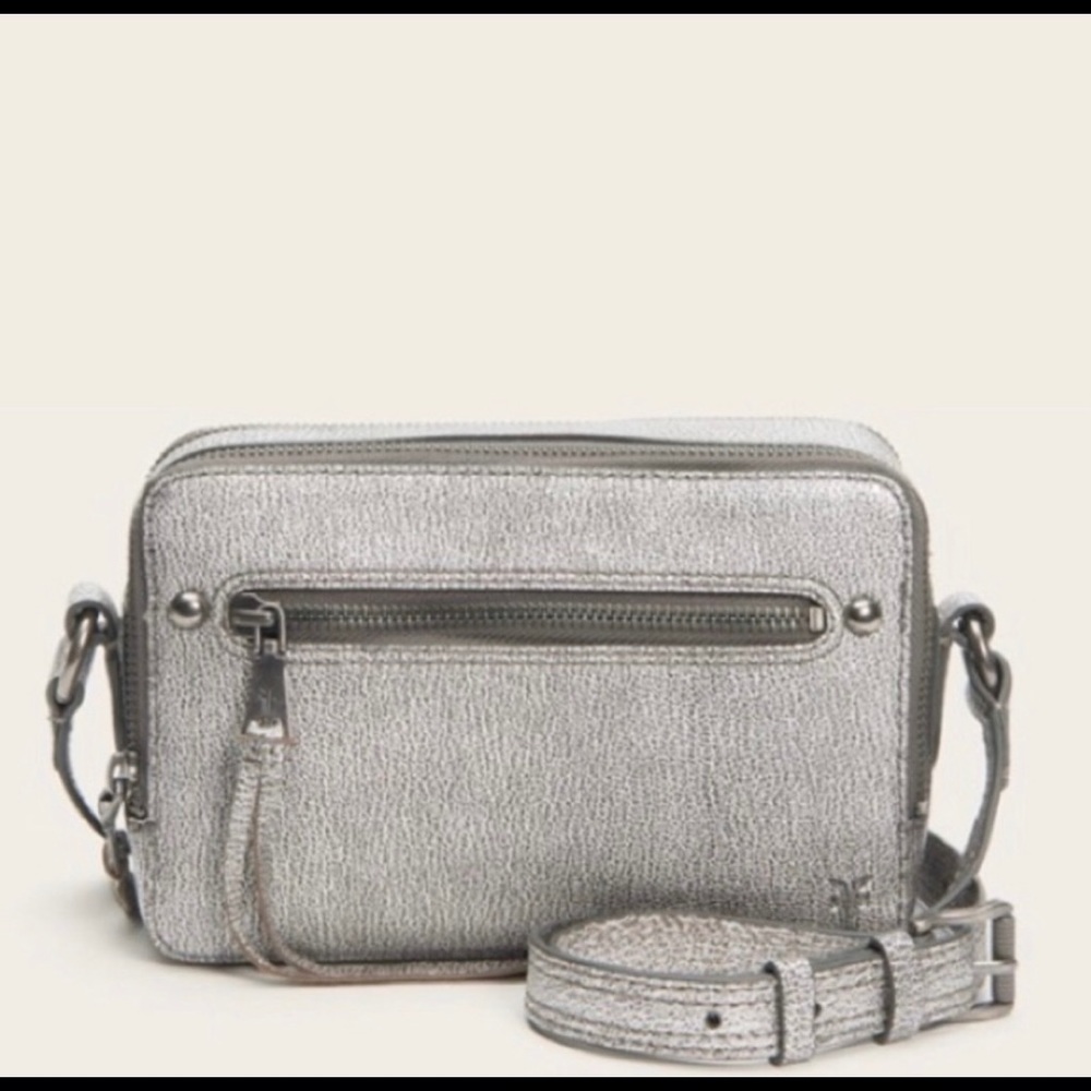 Frye Metallic Zip Camera Crossbody Bag